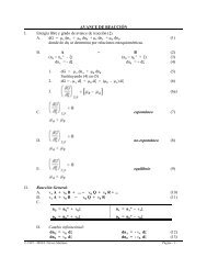 AVANCE DE REACCIÓN I. Energía libre y grado de avance de ...