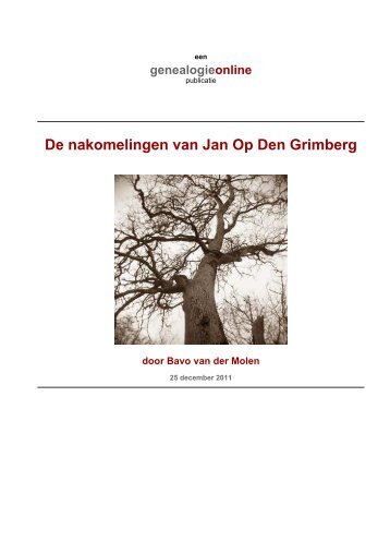 De nakomelingen van Jan Op Den Grimberg Generatie 1