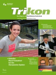 Ausgabe 1/2013 - TRIKON - Westfälische Hochschule