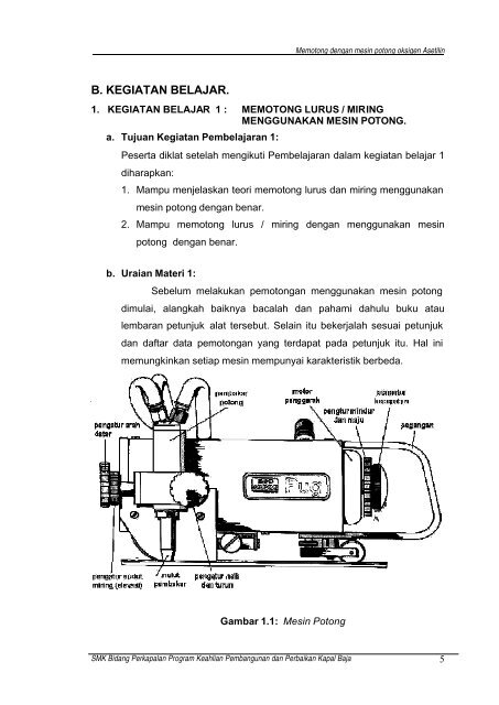 Memotong Dengan Mesin Potong Oksigen Asetilin - e-Learning ...