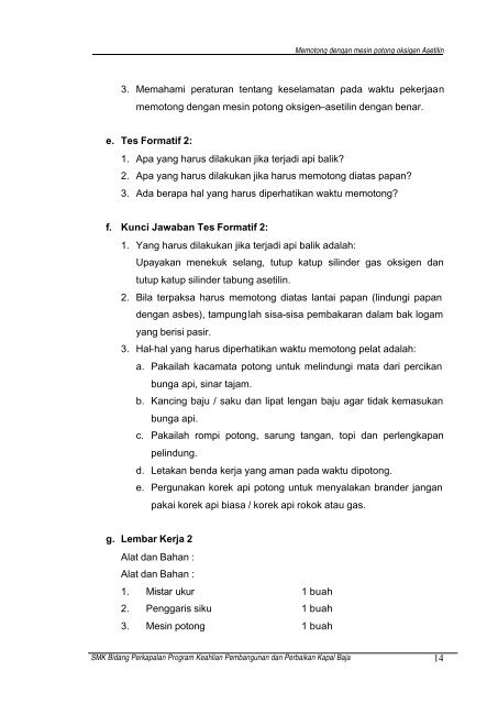 Memotong Dengan Mesin Potong Oksigen Asetilin - e-Learning ...