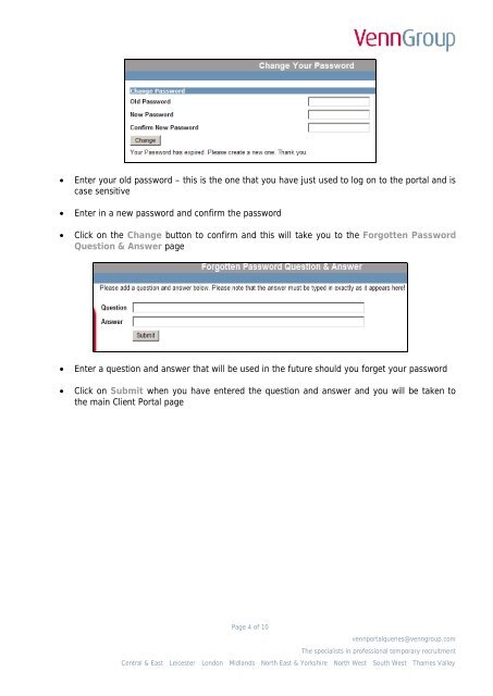 Online Timesheets - Venn Group