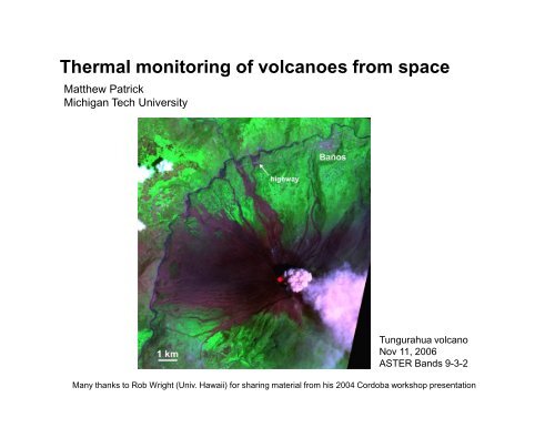 Thermal monitoring of volcanoes from space