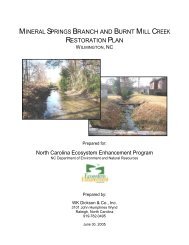 mineral springs branch and burnt mill creek restoration plan