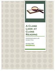 A Close Look at Close Reading (PDF) - NIEonline.com