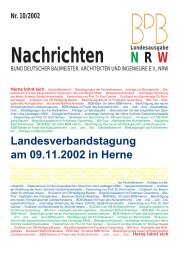 BDB-Zeitschrft 10/02 Umschlag - Bund deutscher Baumeister NRW