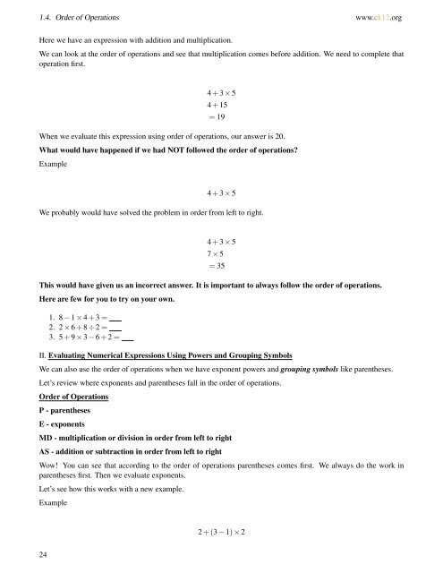 1.1 Integers and Rational Numbers