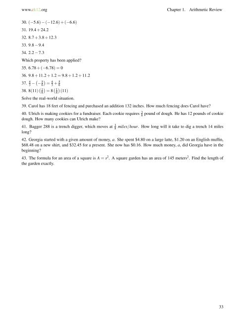 1.1 Integers and Rational Numbers