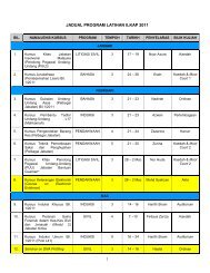 cadangan jadual program latihan ilkap 2009 - Institut Latihan ...