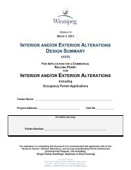 INTERIOR AND/OR EXTERIOR ALTERATIONS ... - City of Winnipeg