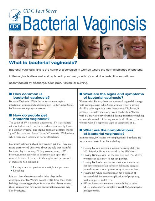 Bacterial Vaginosis Fact Sheet Nora Medical Group