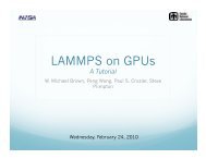 LAMMPS on GPUs