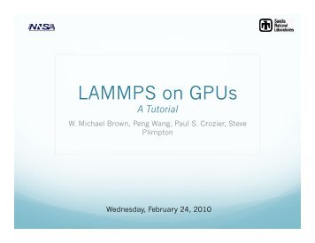 LAMMPS on GPUs