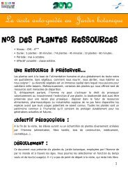 Plantes ressources - Jardin botanique de l'universitÃ© de Strasbourg