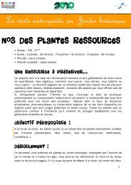 Plantes ressources - Jardin botanique de l'universitÃ© de Strasbourg