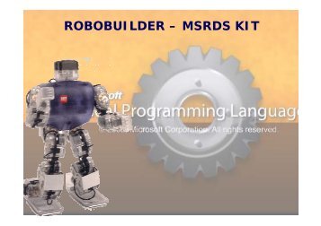 RoboBuilder-MSRDS Kit Features - Robosavvy