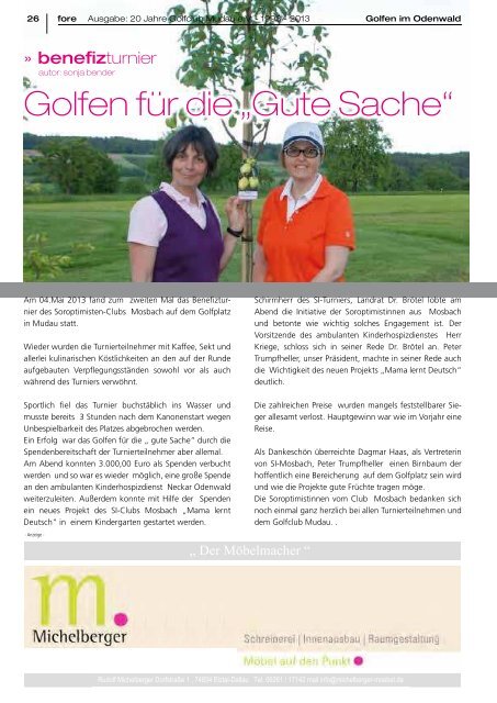 20 jahre - Golfclub Mudau eV