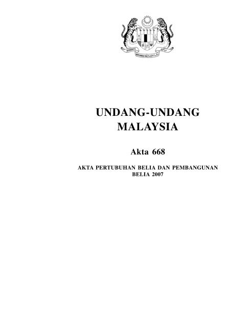 Akta Pertubuhan Belia dan Pembangunan Belia - Kementerian ...