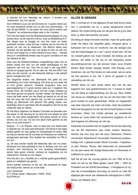raadslede van die genootskap - savleismerino.net