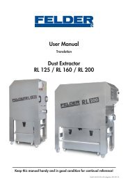 User Manual Dust Extractor RL 125 / RL 160 / RL 200