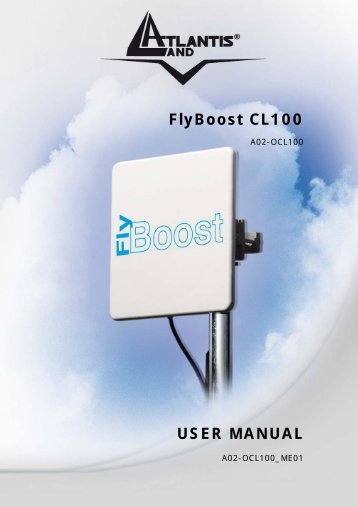 FlyBoost CL100 USER MANUAL - Atlantis Land