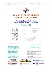 YMF18 özet kitapçığı - Department of Physics