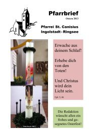 Pfarrbrief - St. Canisius
