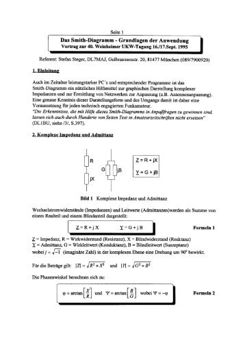 Das Smith-Diagramm -— Grundlagen der Anwendung - Dl7maj.de