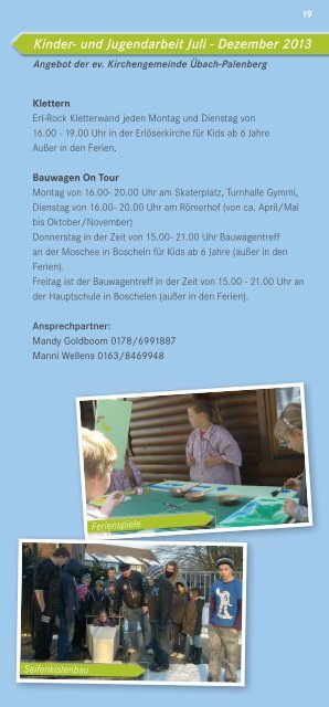 2. Halbjahr 2013 - Kindertagesstätte Meragel / Familienzentrum