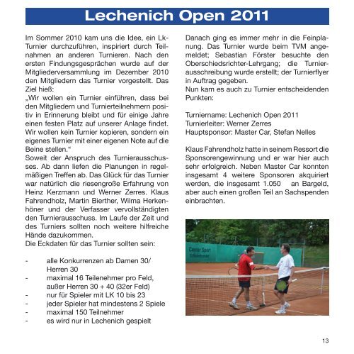 TopSpin 2 2011 - Tennis-Club Blau-Weiß Lechenich eV