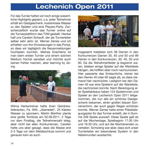 TopSpin 2 2011 - Tennis-Club Blau-Weiß Lechenich eV