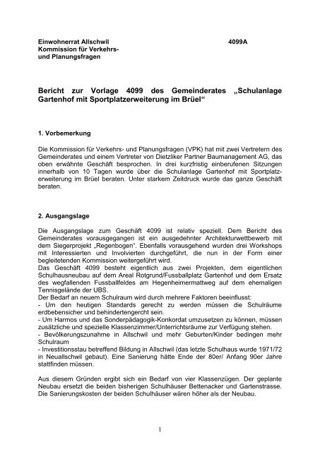 Einwohnerrat Allschwil - Gemeinde Allschwil