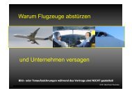 Handout Warum Flugzeuge Abstürzen und Unternehmen versagen