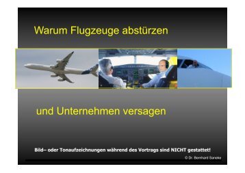 Handout Warum Flugzeuge Abstürzen und Unternehmen versagen