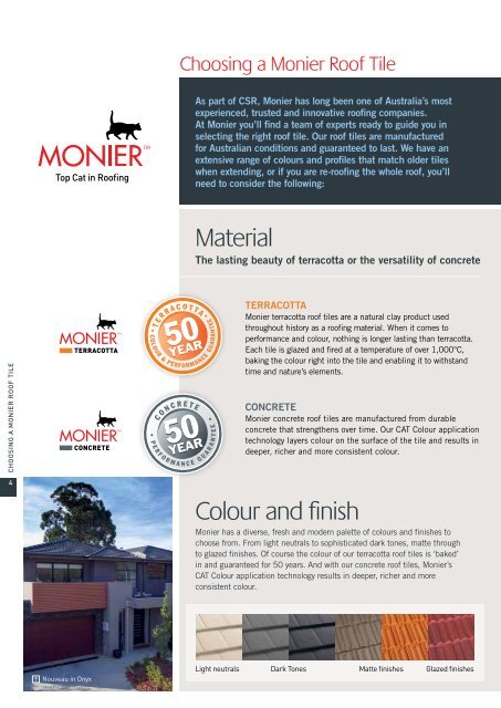 Monier Roof Tile Colour Chart