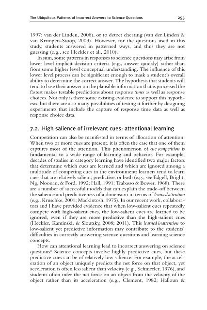 the psychology of learning and motivation - Percepts and Concepts ...