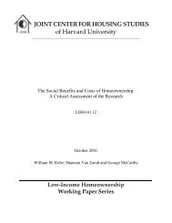 Homeownership and Self Esteem - Joint Center for Housing Studies ...