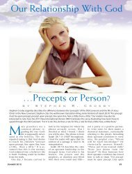 Our Relationship With God—Precepts or Person?