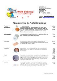 Materialien für die Notfalldarstellung - Wild-Colours, Marion Stephan