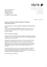Høringssvar fra Forlaget Drama - Informationscenteret for Miljø ...