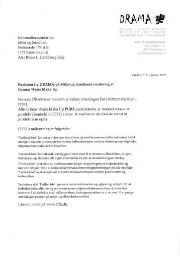 Høringssvar fra Forlaget Drama - Informationscenteret for Miljø ...