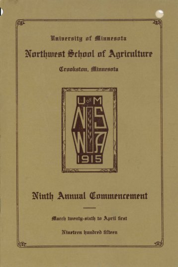 1915 Commencement - University of Minnesota