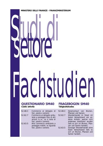 QUESTIONARIO SM40 FRAGEBOGEN SM40 - Agenzia delle Entrate