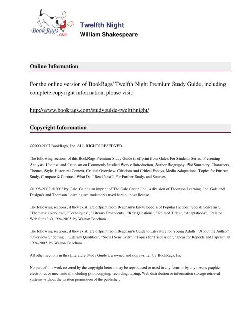 Реферат: Twelfth Night 4 Essay Research Paper Twelfth
