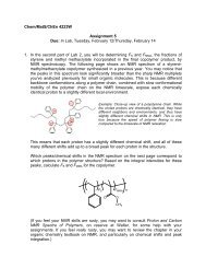 Chem/MatS/ChEn 4223W Assignment 5 Due: In Lab, Tuesday ...