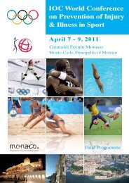 IOC World Conference on Prevention of Injury