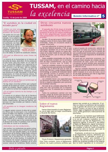 Boletín Informativo Nº5, 13/6/08 - Tussam