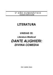 UNIDAD III: DANTE ALIGHIERI: Divina Comedia.