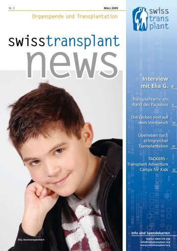 Organspende und Transplantation news - Swisstransplant