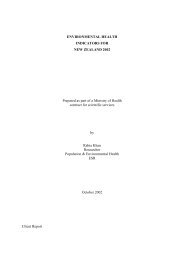 environmental health indicators for new zealand: feasibility study